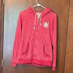 Roxy Red Zip-Up Hoodie